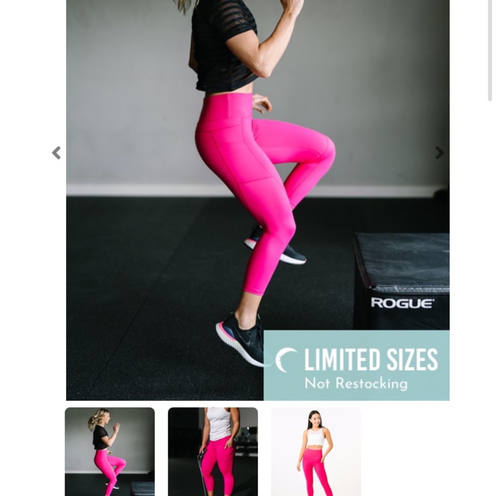 Zyia pink crop light and tights